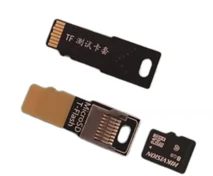 TF 测试卡套、延长卡与 TF 卡实物
